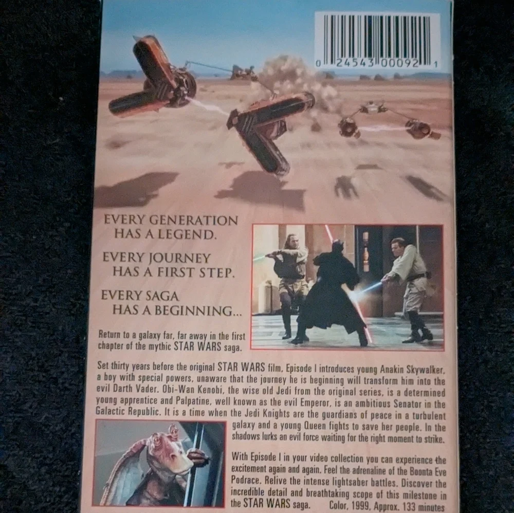 Star Wars: The Phantom Menace VHS And Conair